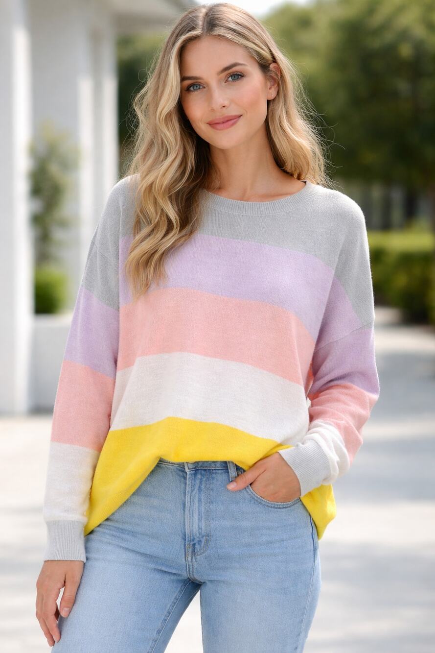 Andrée by Unit Colorblock Sweater – Size Large – NWT